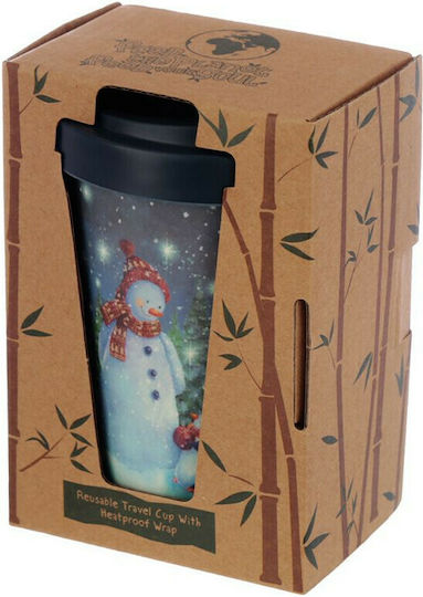 Puckator Christmas Mug Wooden Blue Disposable