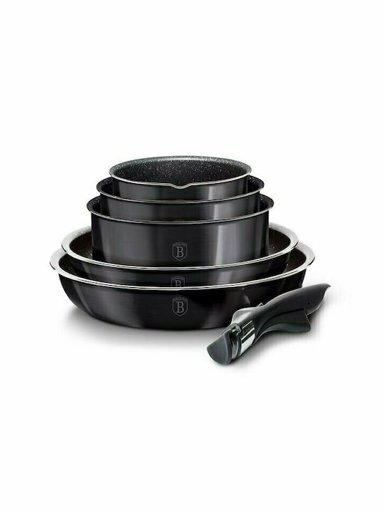 Berlinger Haus Metallic Line Aluminum Cookware Set with Stone Coating 5 Pieces