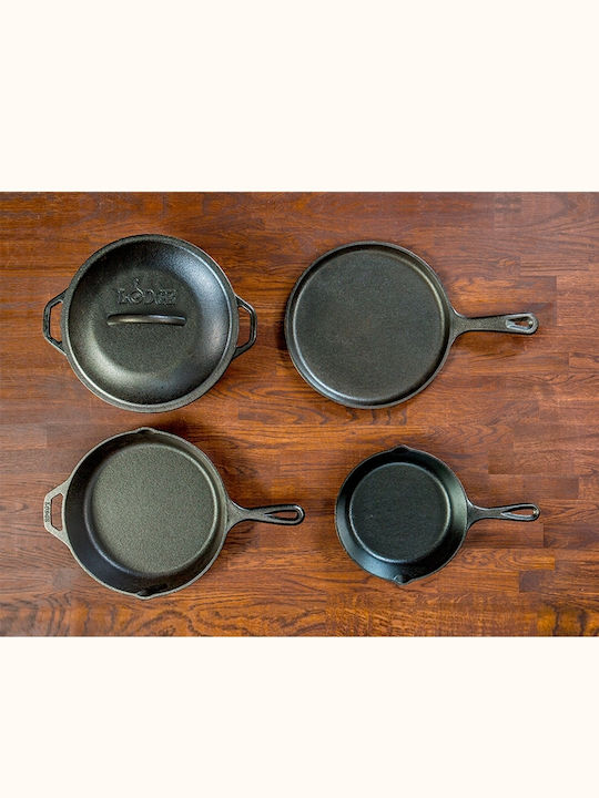 Lodge Cookware Set of Cast Iron with No Coating Black 5pcs