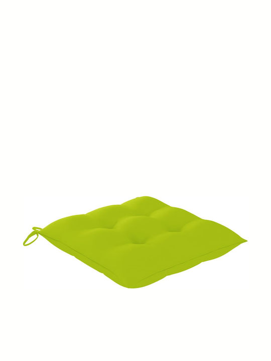 Scaun de exterior Lemn Natural - Verde strălucitor cu pernă 2buc 50x53x90cm