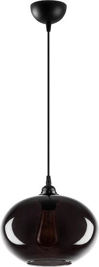Opviq Smoked Adjustable Pendant Light Black with Socket E27 27x27x120cm