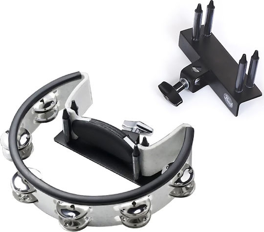 Pearl PTM-10 Ασημί Πλαστικό Ντέφι Hi-Hat με Διπλή Σειρά Ζίλιες