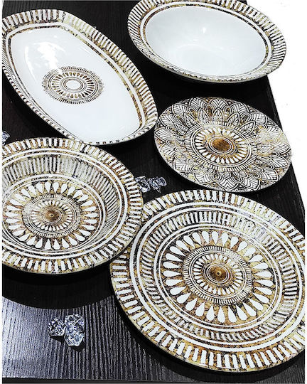 Oriana Ferelli Ethnic Bej Porțelan Set de Vase 20buc