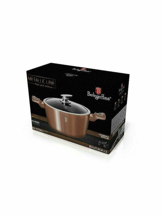 Berlinger Haus Metallic Line Deep Pot made of Aluminum 2.5lt / 20cm Rose Gold