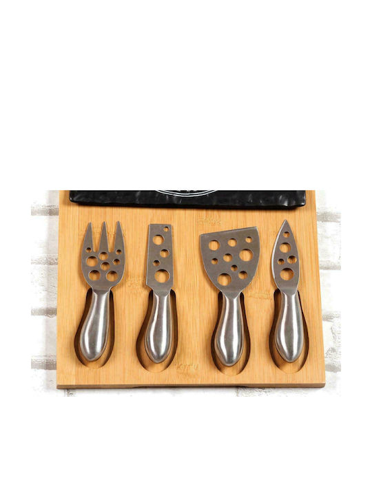 Cryspo Trio Servierplatte Hölzernes mit Messern und Gabeln 33x23cm 5Stück