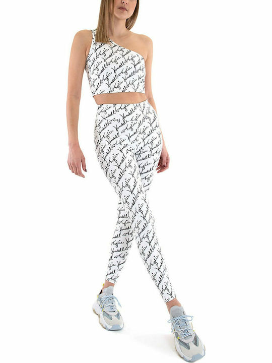 Women's Athletic Crop Top White/black