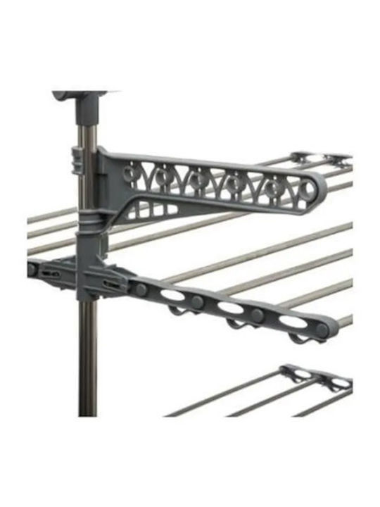 5Five Metallic Folding Floor Clothes Drying Rack with Hanging Length 24m