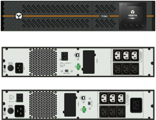 Vertiv Edge 2U/3U RT UPS Line-Interactive 3000VA 2700W με 6 IEC Πρίζες