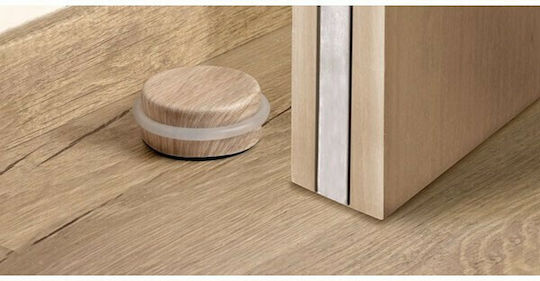 Door Stopper Adhesive Plastic Brown 1pcs