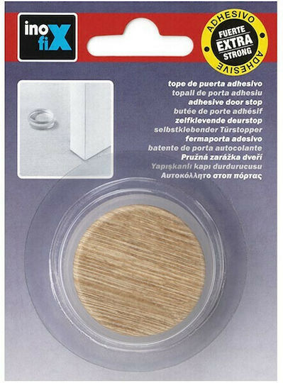 Door Stopper Adhesive Plastic Brown 1pcs