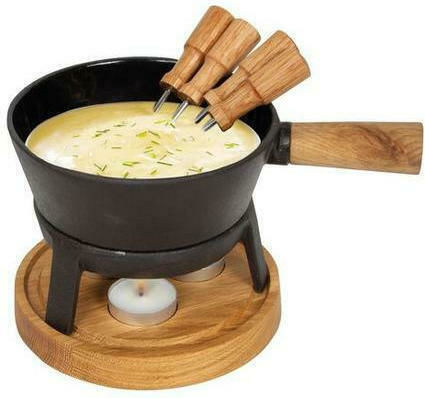 Boska Holland Pro S Cast Iron Fondue Pot with Tea Light for 4 Persons Black Boska Holland Pro S Cast Iron Fondue Pot with Tea Light for 4 Persons Black