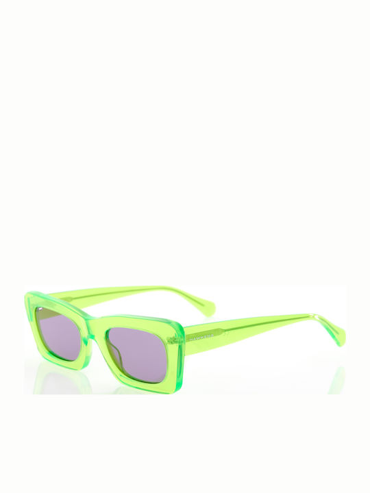 Hawkers Lauper Women's Sunglasses with Yellow Plastic Frame and Gray Lens