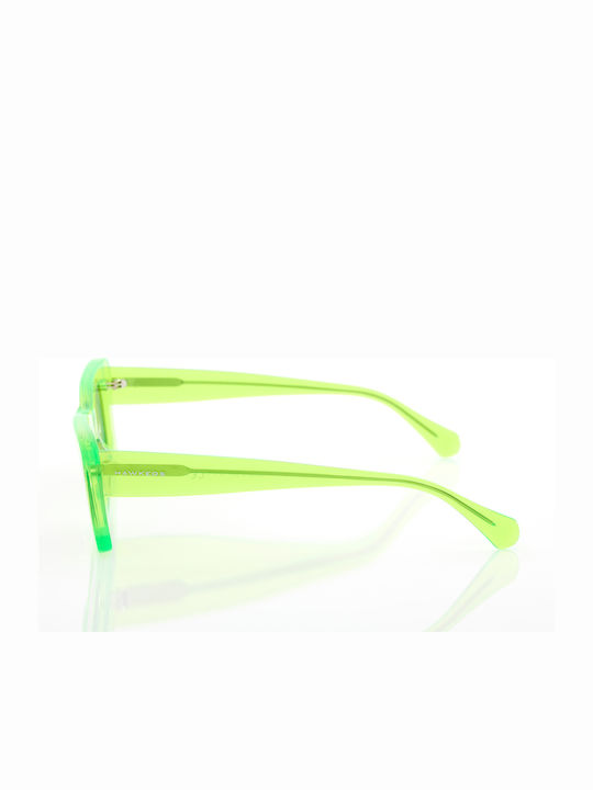 Hawkers Lauper Women's Sunglasses with Yellow Plastic Frame and Gray Lens