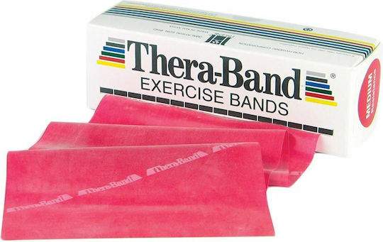 Thera-Band Ελαστικός Ιμάντας Γυμναστικής Μέτριος Κόκκινος 5.5m