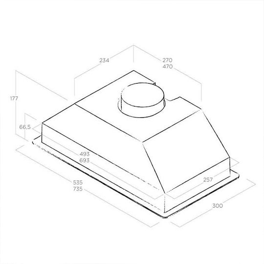 Elica ERA C IX/A/72 Ventilation Mechanism 72cm Inox