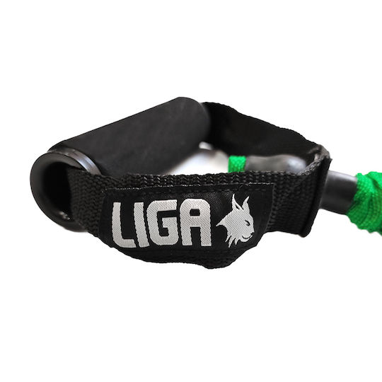 Liga Sport Λάστιχο Γυμναστικής Σωληνωτό με Λαβές Πράσινο
