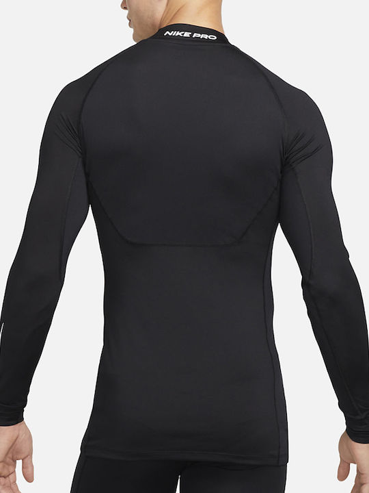 Pro Dri-Fit Αθλητική Μπλούζα Μακρυμάνικη Μαύρη