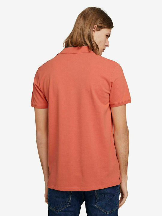 Tom Tailor Men's Short Sleeve Blouse Polo Orange