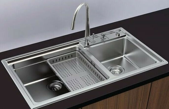 Karag BL 709 Ένθετος Δεξιός Inox Σατινέ Μ86xΠ50cm Ασημί