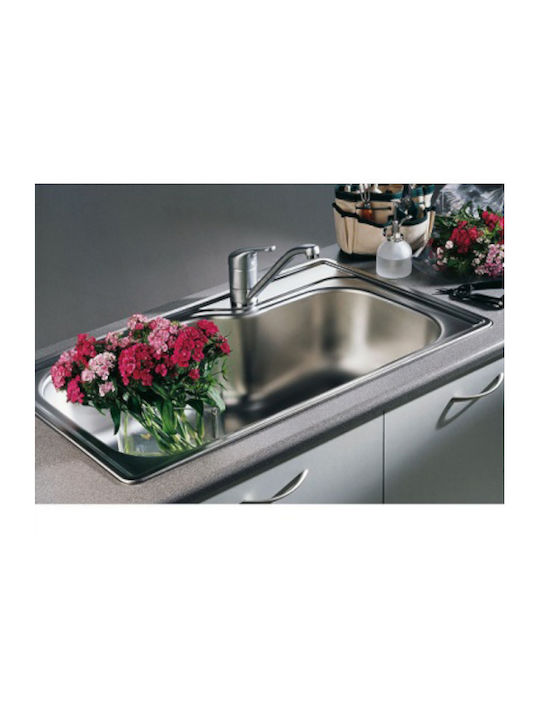 Pyramis Titan 1Β 100138201 Drop-In Sink Inox Satin W86xD50cm Silver