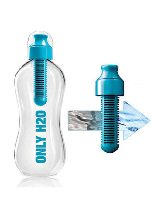 Only H2O Bottle Plastic Water Bottle with Filter 550ml Transparent