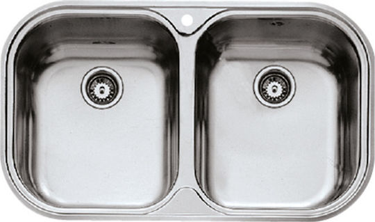 Teka Stylo 2C 11107038 N.542.MS Drop-In Sink Inox Matte W83xD48.5cm Silver