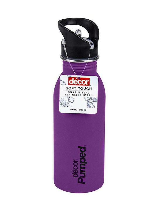 Ecolife Ανοξείδωτο Παγούρι 500ml Μωβ