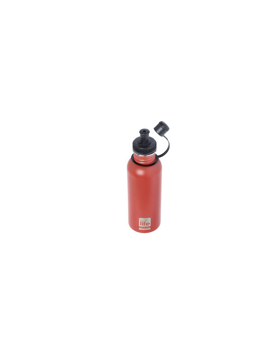 Ecolife Coral Sport Stainless Steel Water Bottle 600ml Red