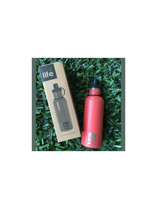 Ecolife Coral Sport Sticlă de apă Oțel inoxidabil 600ml Roșu