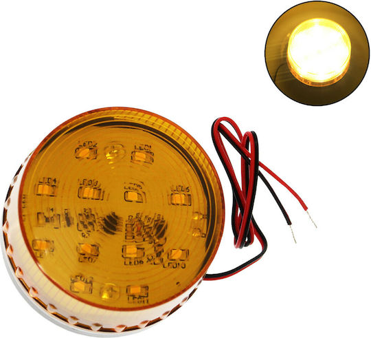 Blow Far Auto LED 12V Impermeabil 7.3cm cu Portocaliu Iluminare