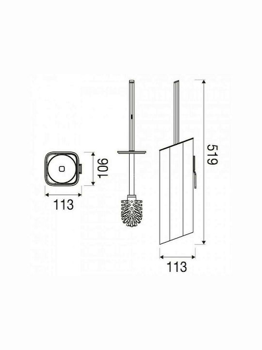 Geesa Shift 9911-201 Metalic Coș de gunoi pentru baie aur periat