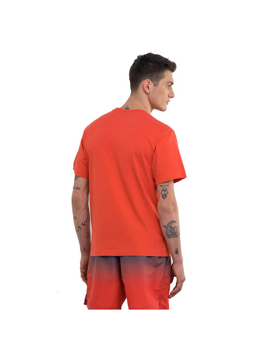 Franklin & Marshall Herren T-Shirt Kurzarm Orange