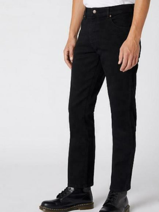 Texas Men's Jeans Pants Elastic with Regular Straight Fit Black