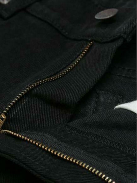 Texas Men's Jeans Pants Elastic with Regular Straight Fit Black