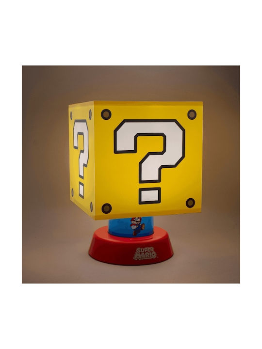 Paladone Kids Decorative Lamp Super Mario Question Block Yellow 18x18x26.6εκ.