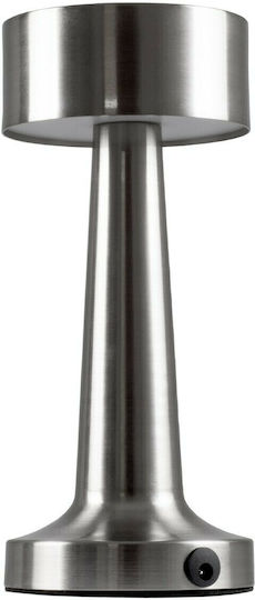 GloboStar Bella Metal Table Lamp LED with Silver Shade and Base