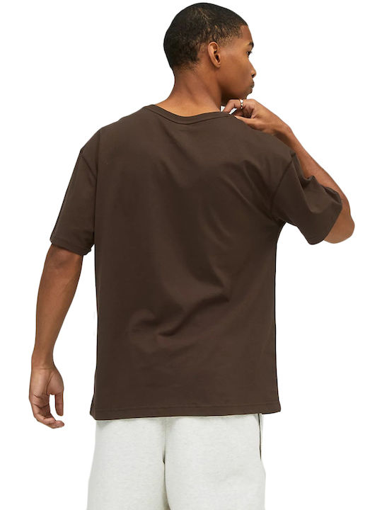 New Balance Essentials Ανδρικό T-shirt Καφέ με Λογότυπο