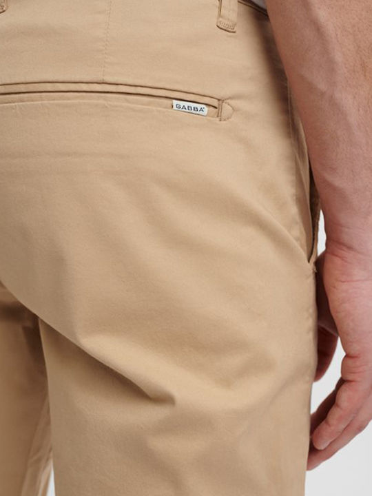Pisa P5253 Παντελόνι Chino Ελαστικό σε Slim Εφαρμογή Μπεζ