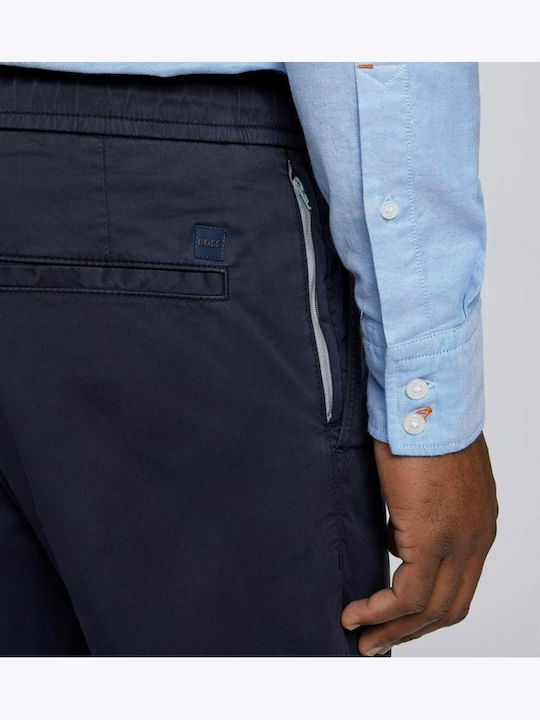 Trousers Elastic in Regular Fit Navy Blue
