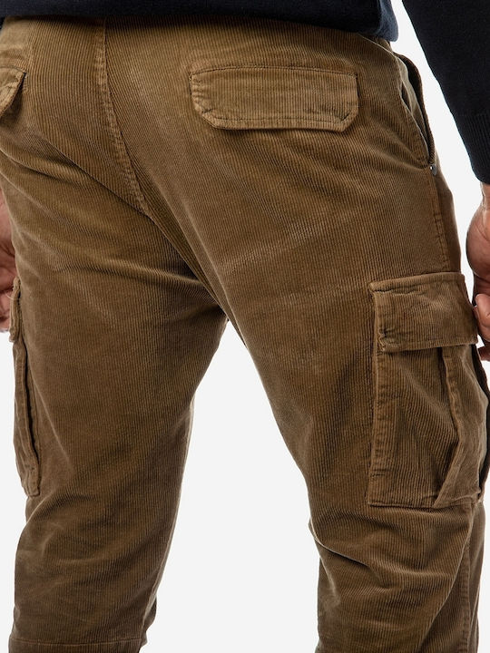 Trousers Cargo Elastic Brown