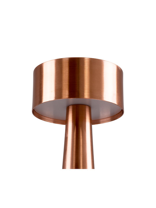 GloboStar Bella Metall Tischlampe LED mit Kupfer Schirm und Basis