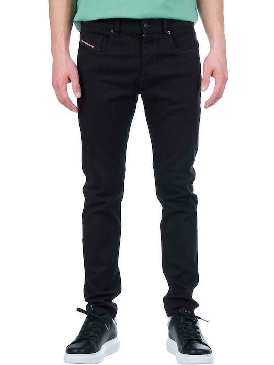 2019 D-strukt Ανδρικό Παντελόνι Τζιν Ελαστικό με Skinny Εφαρμογή Μαύρο