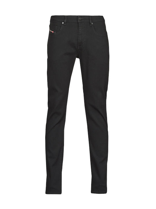 2019 D-strukt Ανδρικό Παντελόνι Τζιν Ελαστικό με Skinny Εφαρμογή Μαύρο