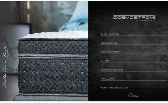 Cosmostrom Ocean Queen Anatomic Saltea Spumă de memorie / Spumă 160x210x36cm cu Suprapozabil