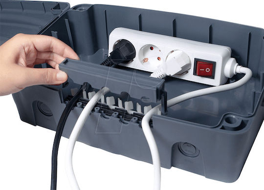 LogiLink Surface Mounted Electrical Box IP54 in Gray Color
