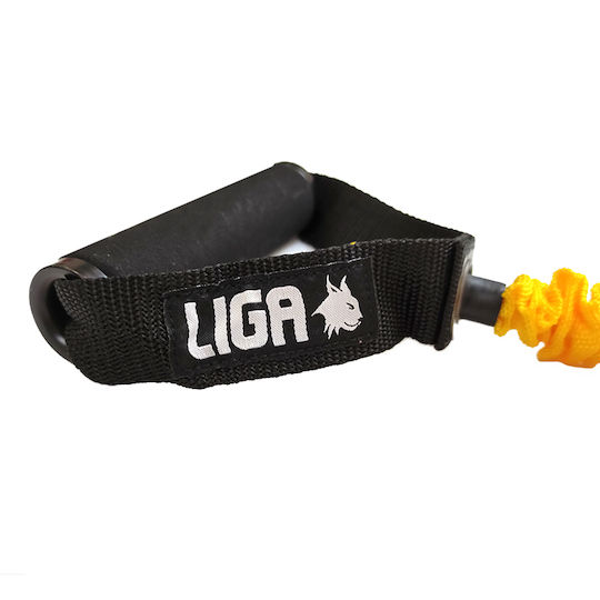 Liga Sport Λάστιχο Γυμναστικής Σωληνωτό με Λαβές Κίτρινο