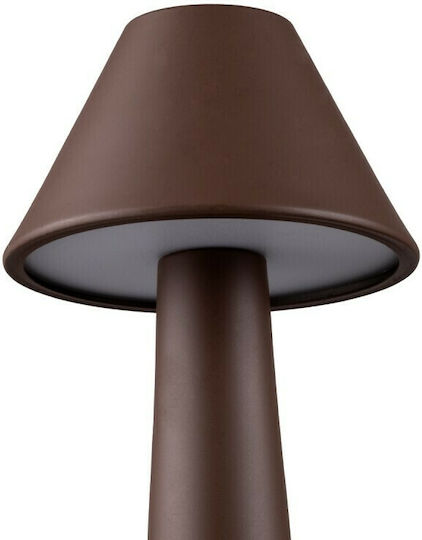 GloboStar Molly Metal Table Lamp LED with Brown Shade and Base