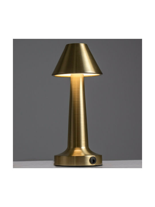 GloboStar Molly Metal Table Lamp LED with Gold Shade and Base