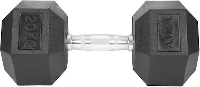 Amila Rubber Hexagon Dumbbell 1 x 20kg