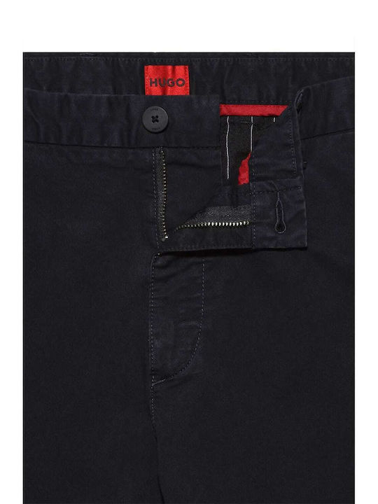David222d Trousers Chino Elastic in Slim Fit Black